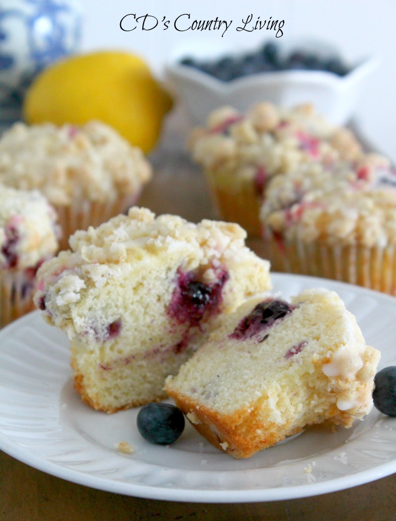 Blueberry Lemon Streusel Muffin