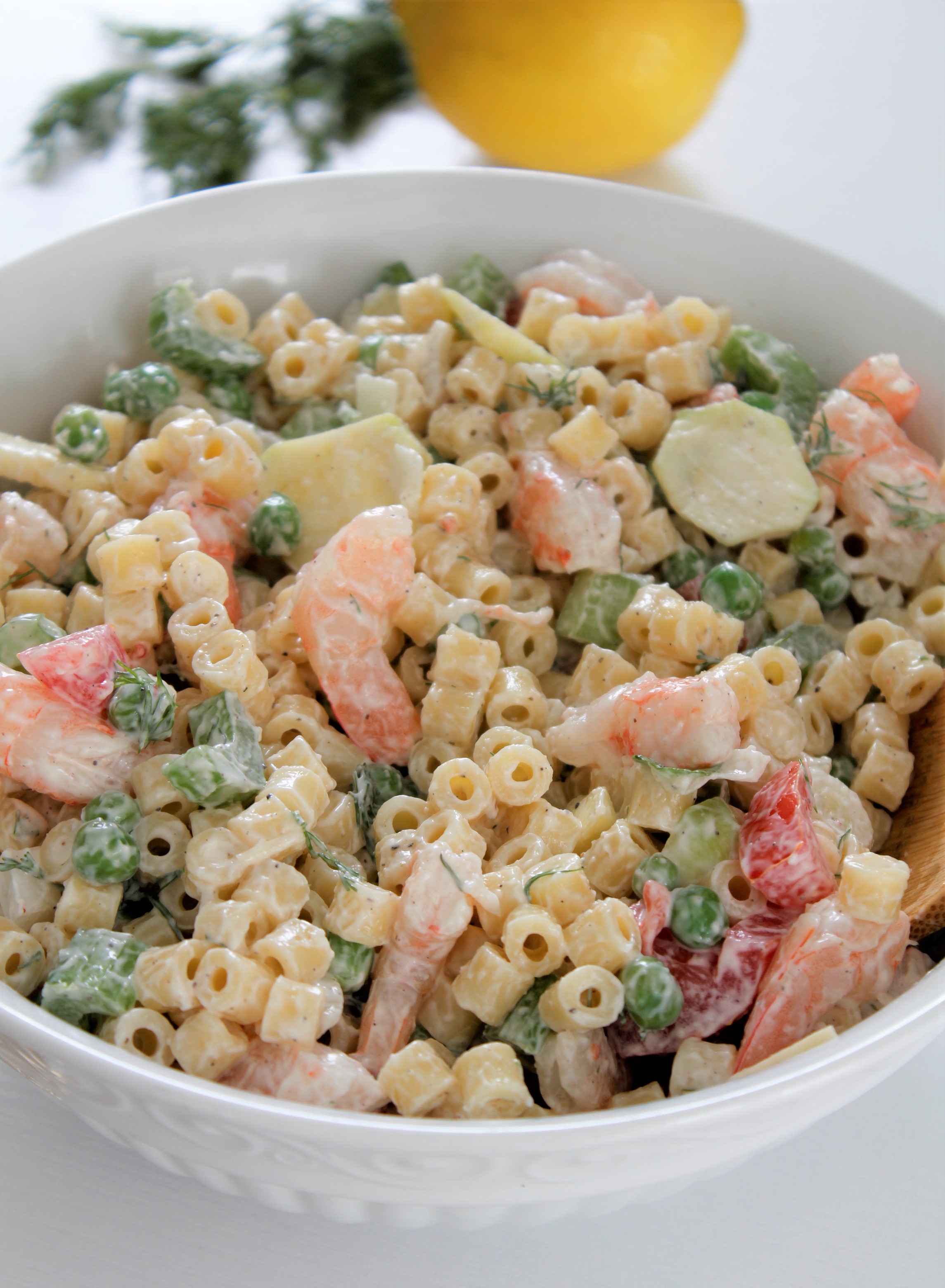 Creamy Shrimp Pasta Salad! - Pallet and Pantry