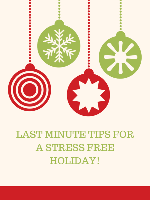 Tips to relieve holiday stress!