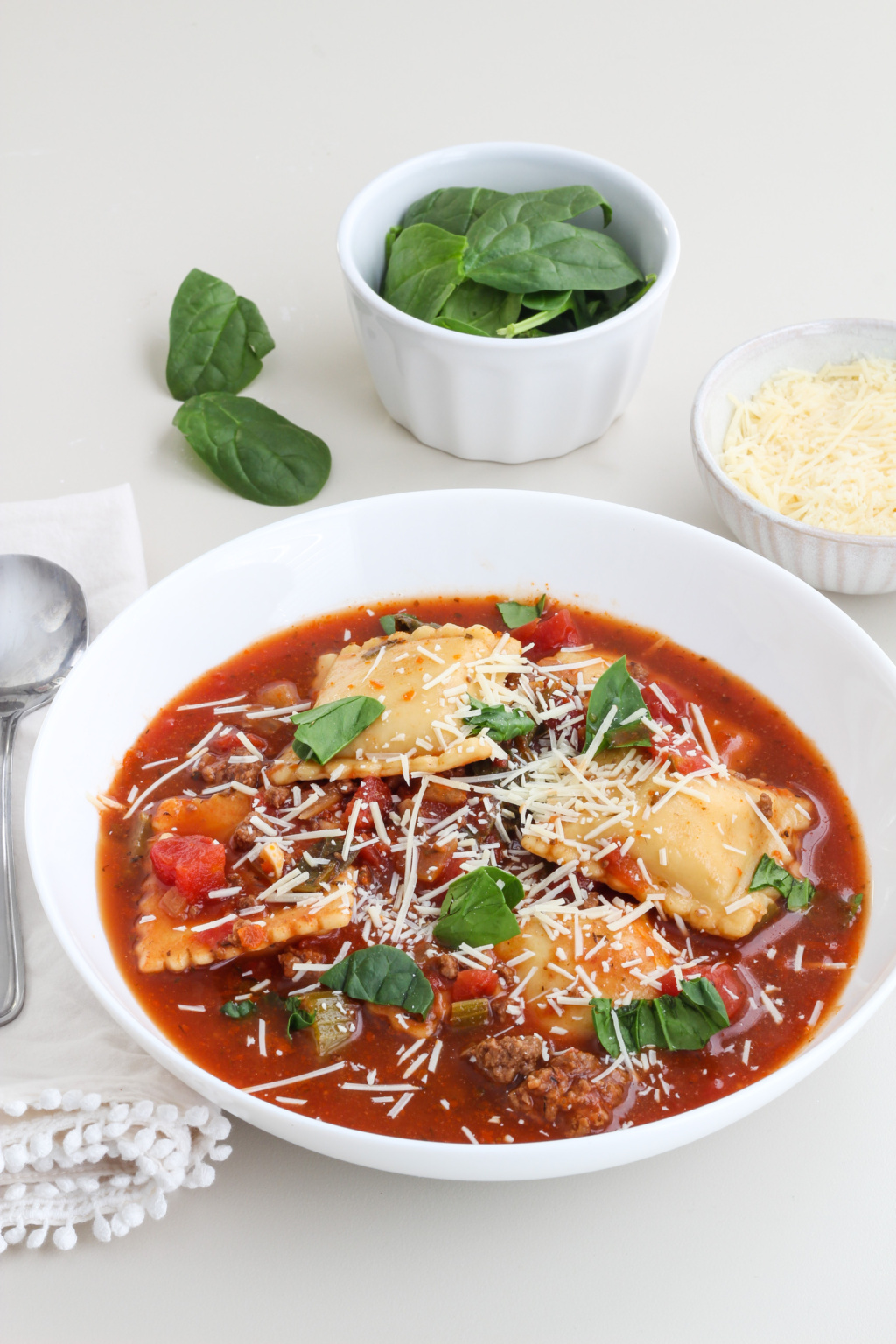 Slow Cooker Beef And Ravioli Soup - Pallet And Pantry