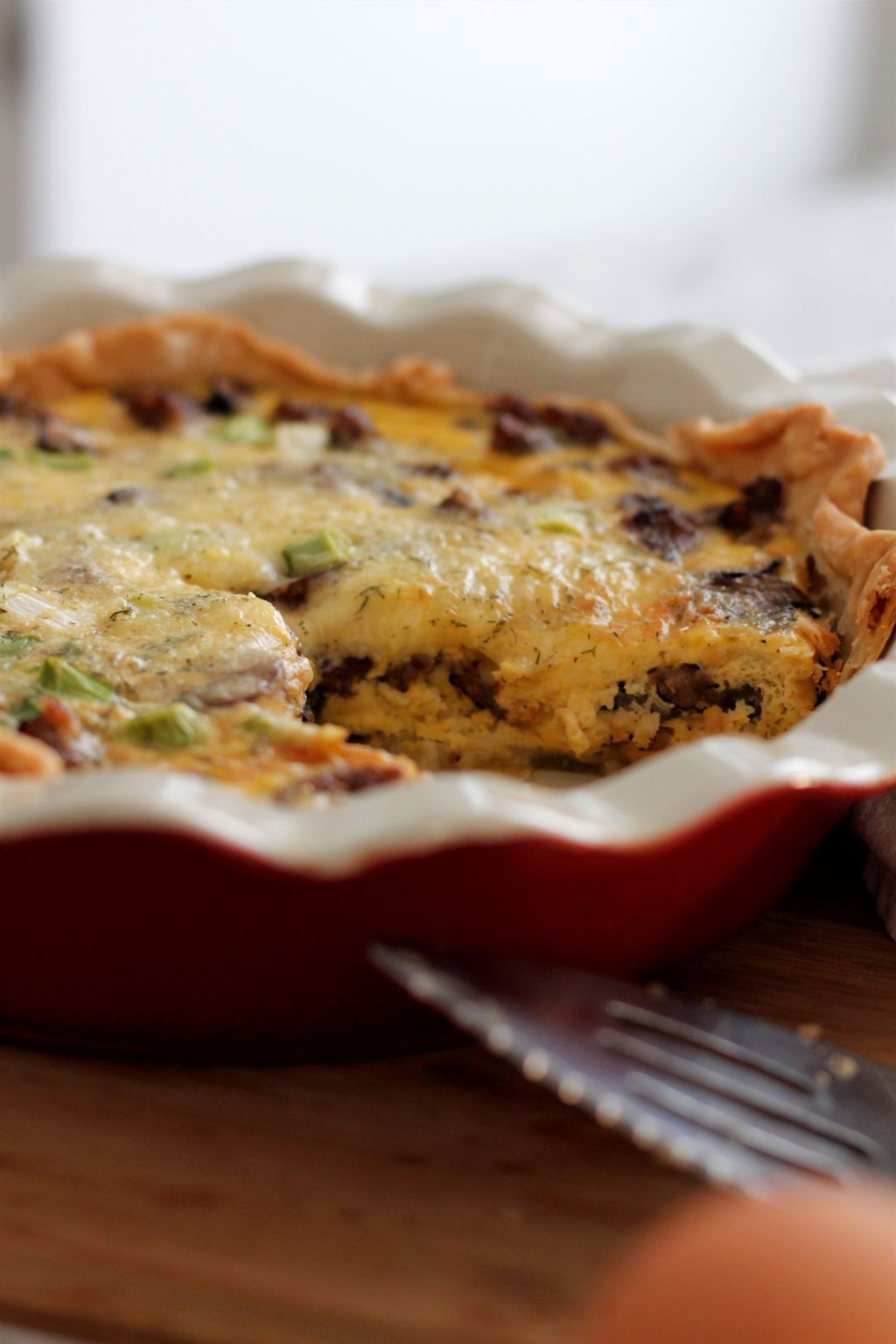 Sausage and Mushroom Quiche - Pallet and Pantry