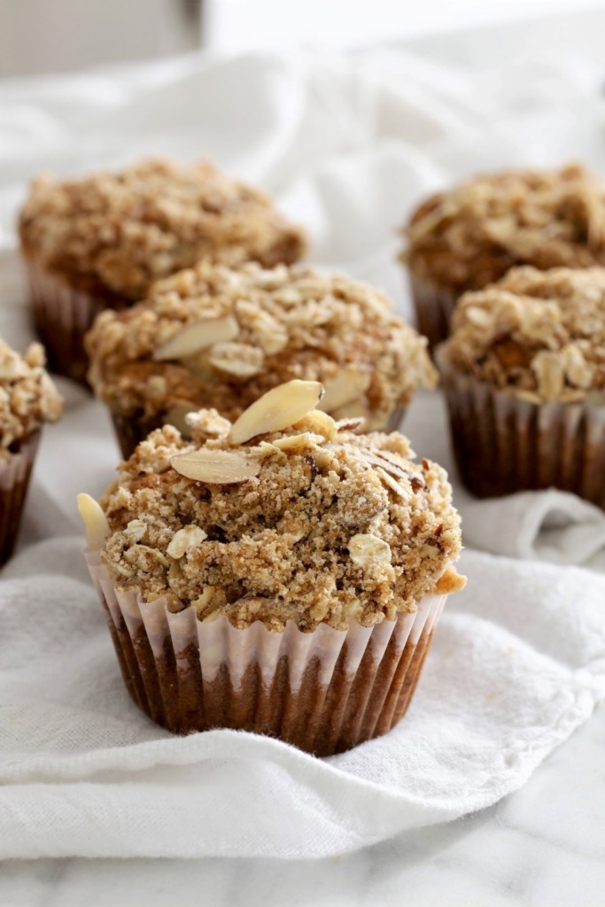Apple Streusel Muffins with Vanilla Glaze - Pallet and Pantry