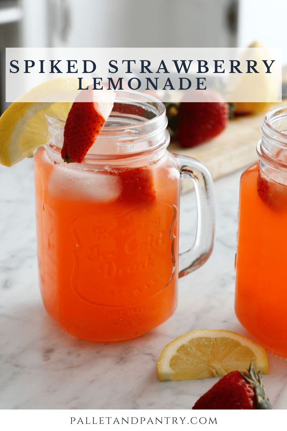 Spiked Strawberry Lemonade - Pallet and Pantry