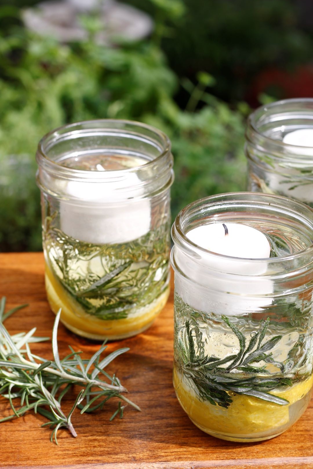 How to Make Fresh Herb Water Candles