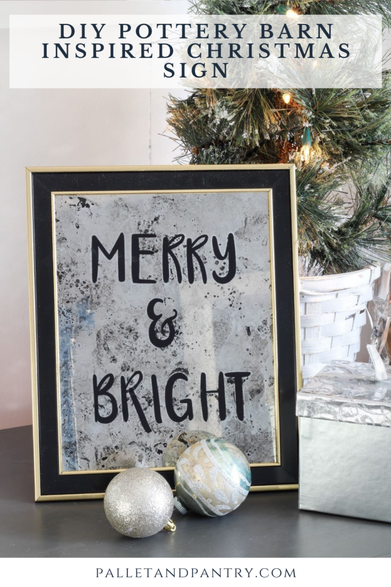 DIY Pottery Barn Inspired Christmas Wall Art - Pallet and Pantry