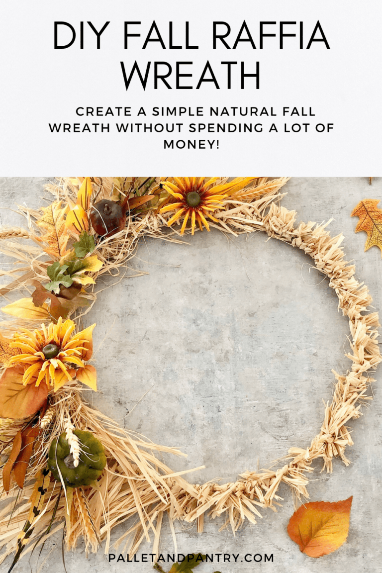 DIY Fall Raffia Wreath! - Pallet and Pantry
