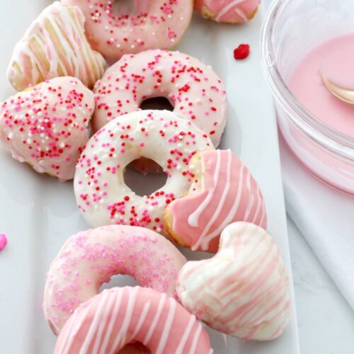 Valentine Baked Vanilla Donuts